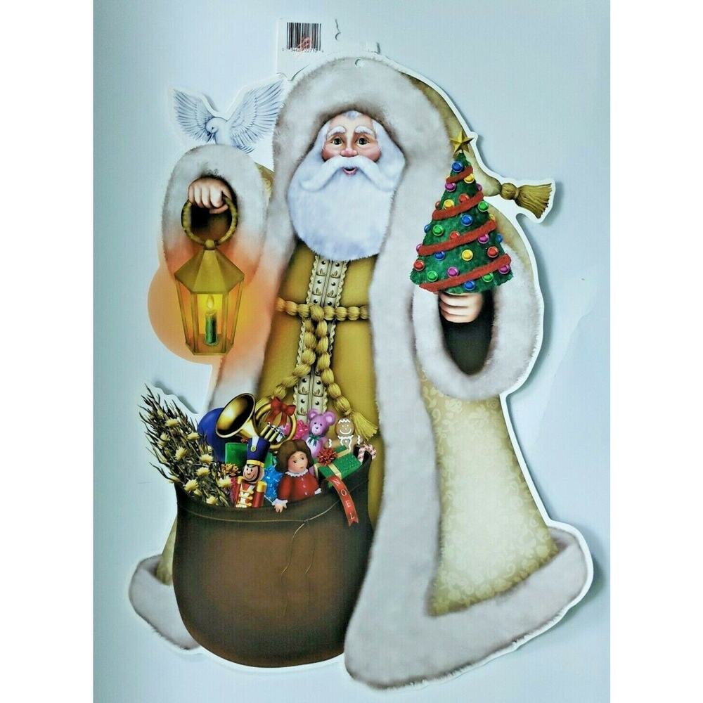 2000's Biestle‎ Gold Santa Figure Die Cut Wall Hanging New